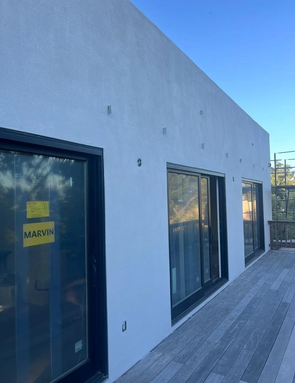 Modern exterior stucco finish